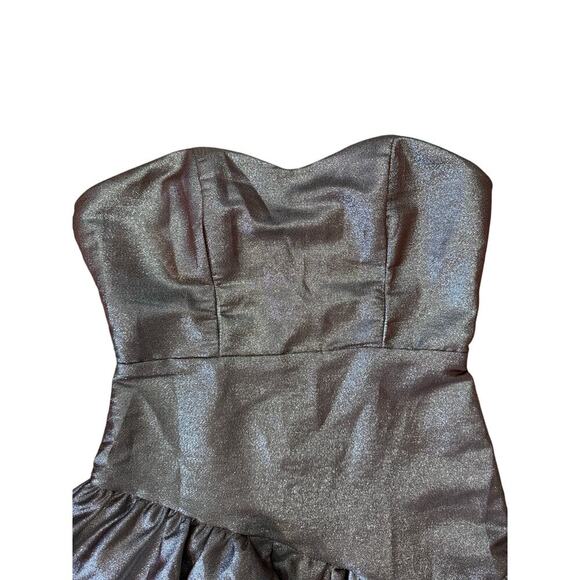 DO + BE Copper Brown Metallic Strapless Minidress size small - Picture 5 of 9